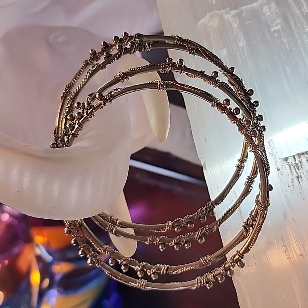 Boho silver bracelets